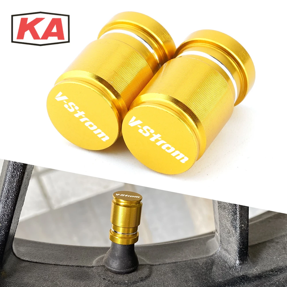 Tire Valve Caps Air Port Stem Cover For Suzuki Vstrom Dl250 Dl650 1000Xt 1050Xt V-Strom Dl1000 Dl 650 1000 1050 Xt Accessories