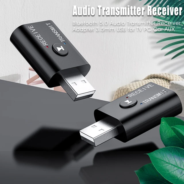 Transmisor de Audio Bluetooth 5,0 + EDR para TV y PC, Dongle transmisor de  Audio USB SIN controlador, conector de 3,5 MM, adaptador inalámbrico  estéreo AUX - AliExpress