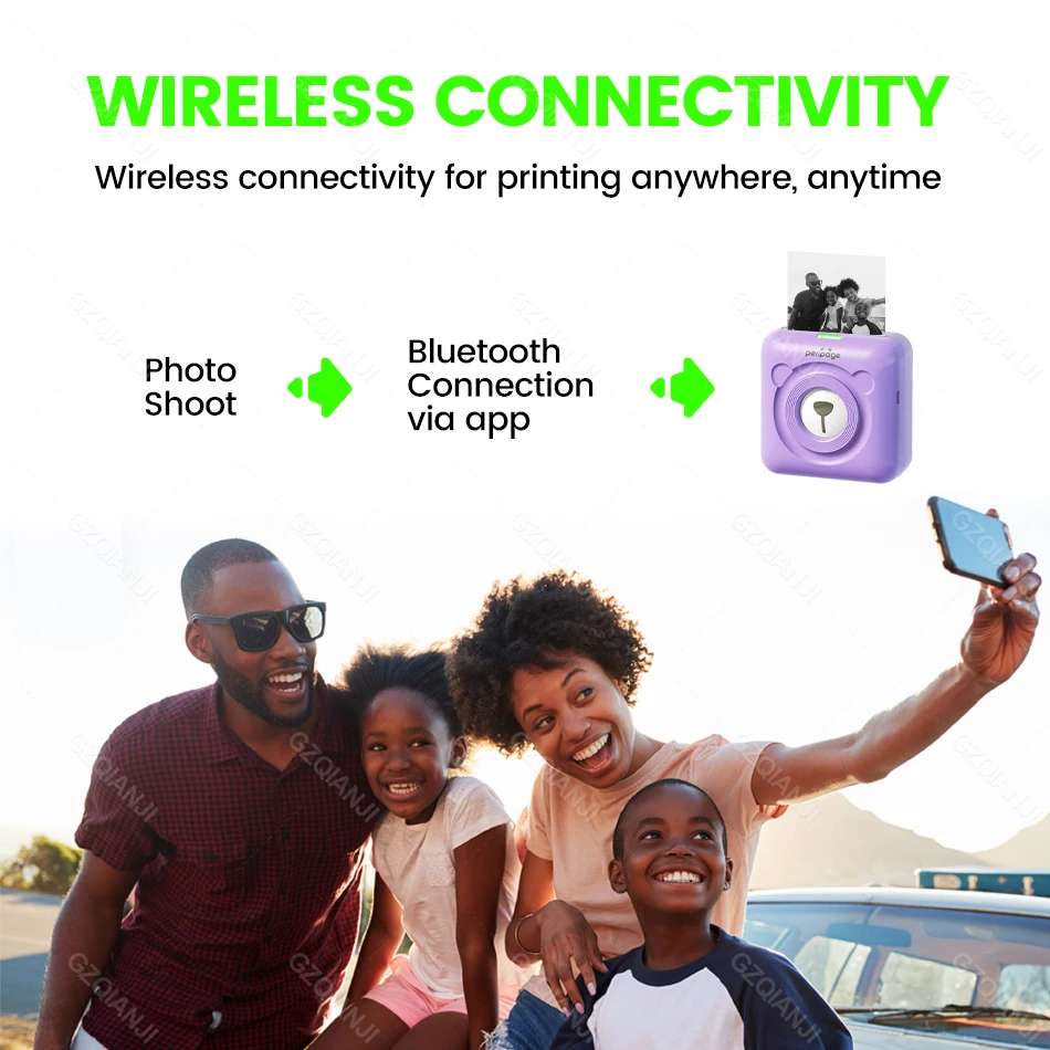 Original A6 Peripage 304dpi Mini Pocket Printer Bluetooth Thermal Photo Label Printer Color Machine Mobile Android iOS Printing