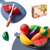 Children Pretend Play Cooking Toys Simulation Food Fruit Vegetable Kitchen Toys Montessori Educational Interactive Toy For Girls 2