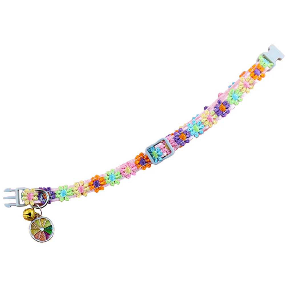 

Colorful Lace Flower Collar for Cat Kitten Bell Collar Decorative Dog Collar Adjustable Pet Collar