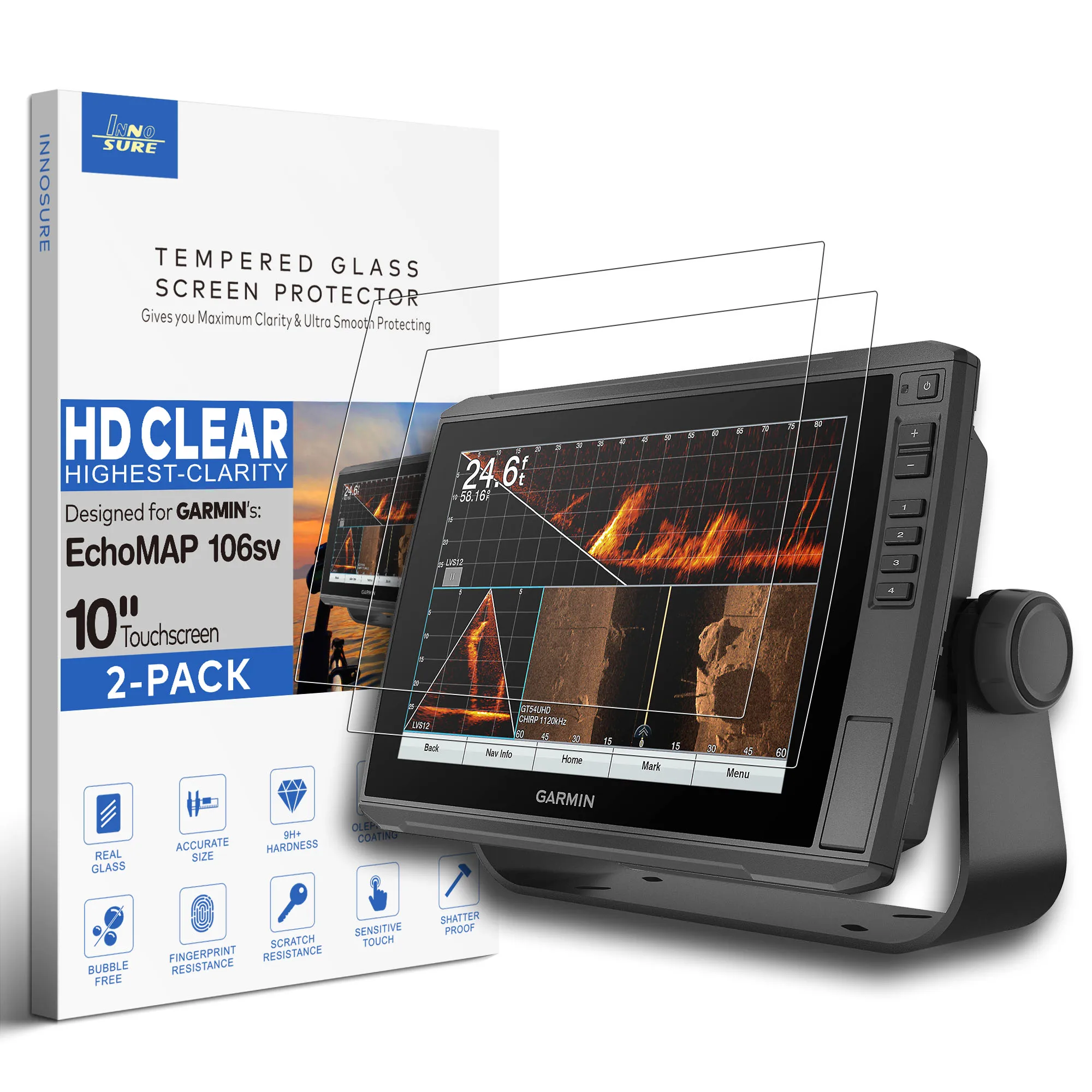 Protection écran Brotect Pour Garmin ECHOMAP Ultra 102sv - 2 Films Ultra Clairs Et Résistants