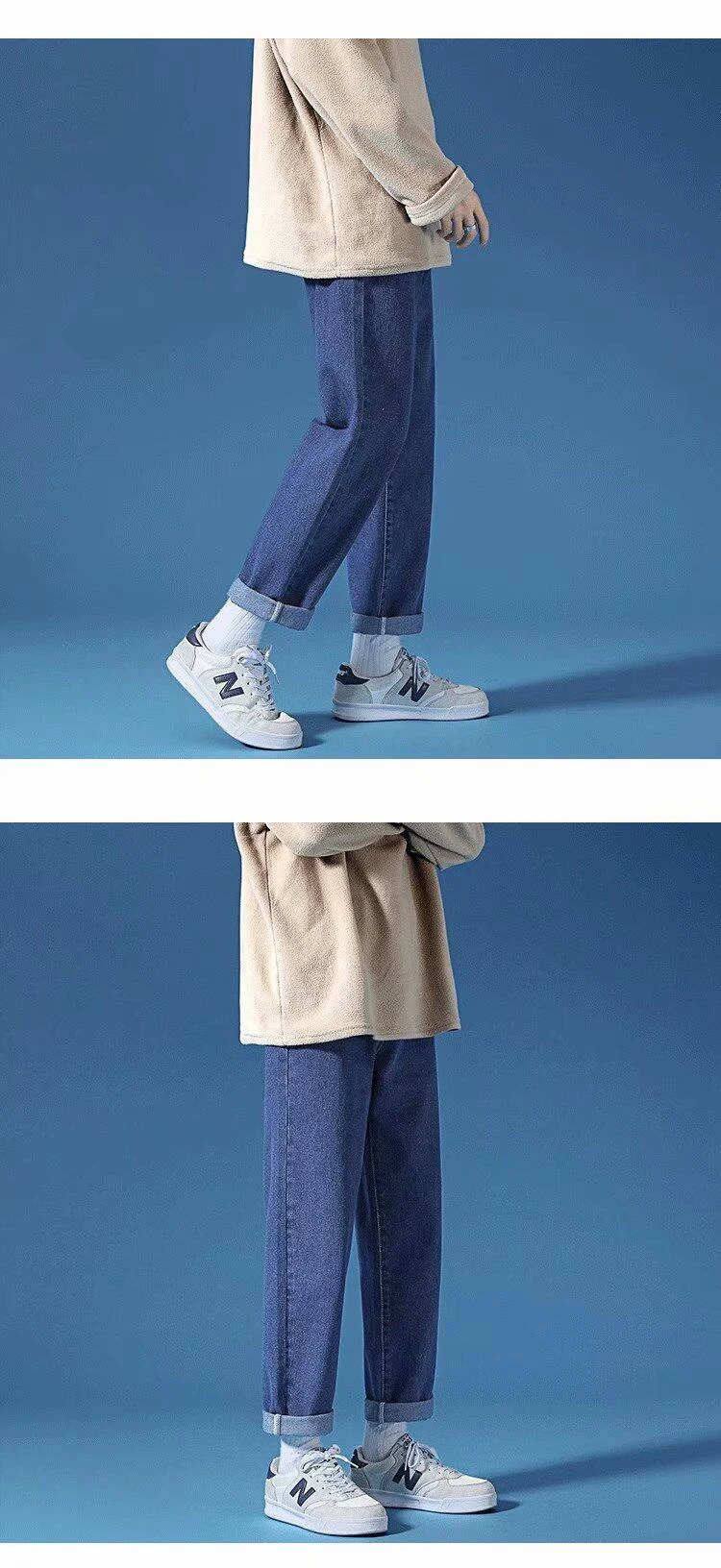 Men Jeans 2022 New Spring Streetwear Harajuku Loose Wide Leg Trousers Men Fashion Casual Y2K Hip Hop Korean Cotton Men Pants mens jeans sale