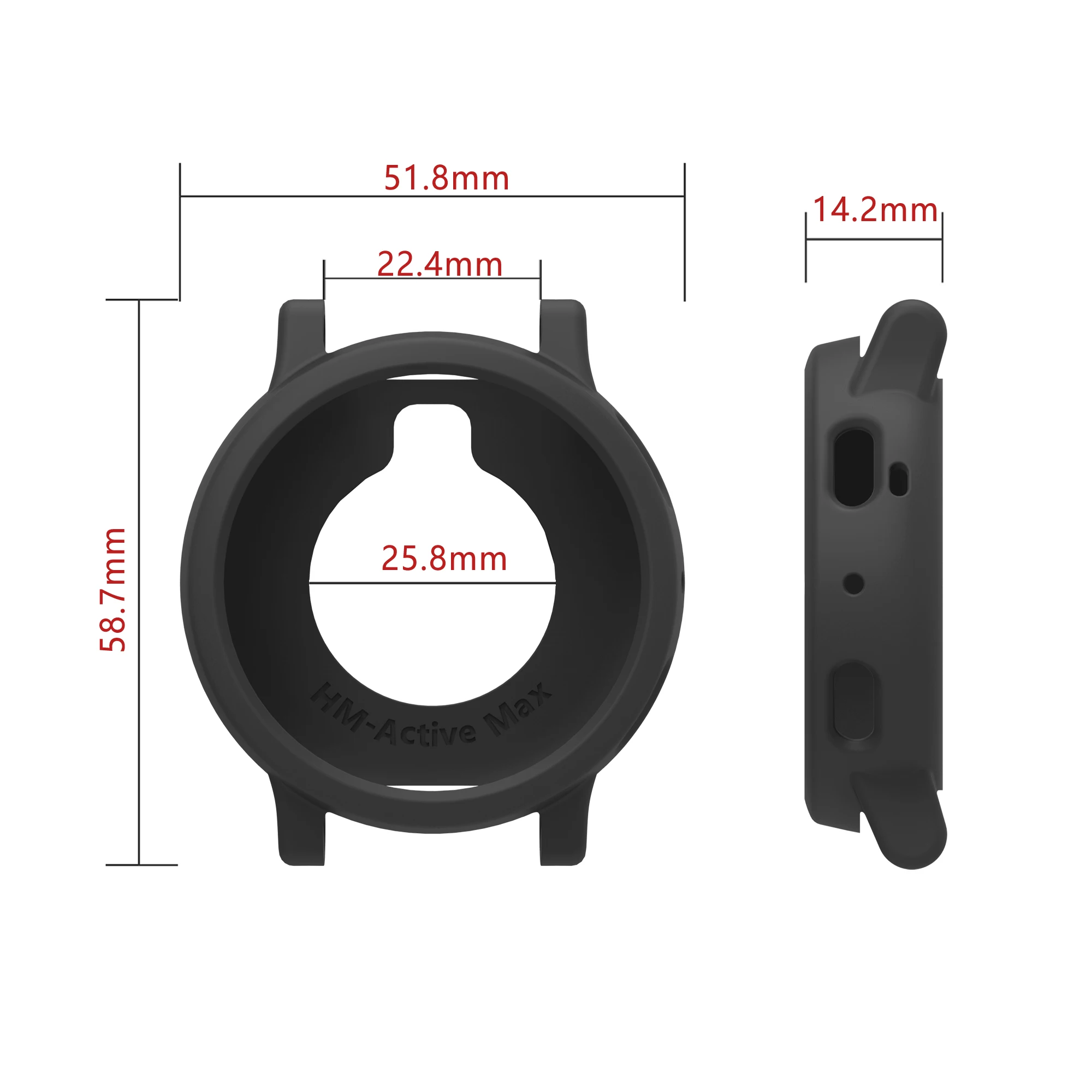 Silicone Protective Case Cover Shell for SmartWatch - Replacement Accessories Frame with Screen Protection