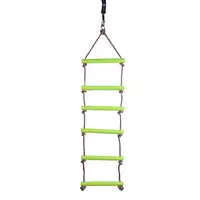 MagiDeal Safe Kids Indoor Outdoor Playhouse 6 Rungs Rope Climbing Ladder Play Sport Fun Toy for Garden Treehouse 120KG 2Colors 1
