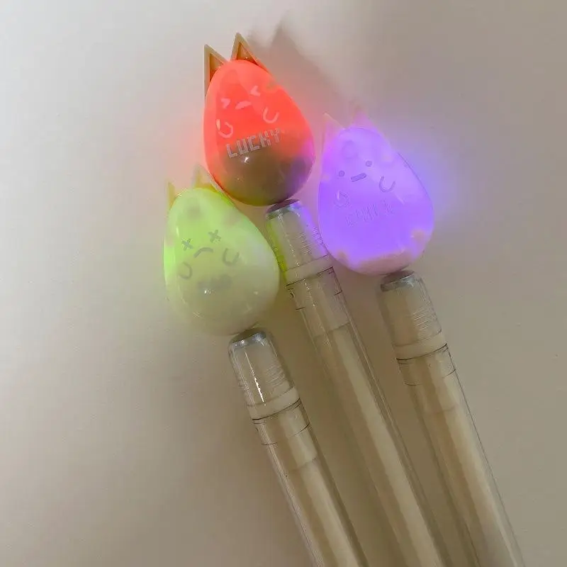 XH 1Pcs 사무용 문구류 귀여운 동물 디자인의 플로팅 매직 젤 펜 0.5mm 고급 팁 가볍고 휴대용 학교 용품