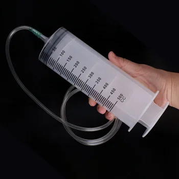 재사용 가능한 대형 주사기, 동물 급식 주사기, 흡입 인젝터, 오일 유체 물 Seringa Seringue 측정 펌프, 300 ml, 500ml