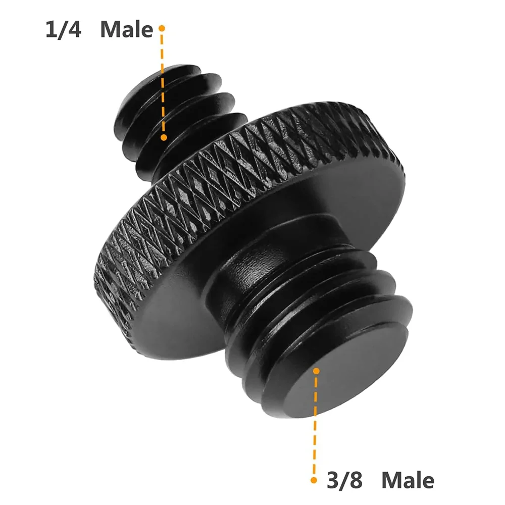 Aluminum 3/8'' Male to 1/4'' Male Threaded Tripod Screw Adapter Double Head Stud Mounting Thread Converter 2/5/10 PCS For Camera