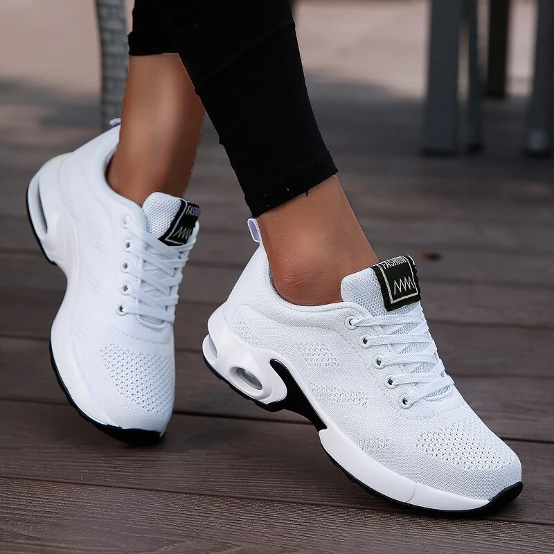 Zapatillas de correr para mujer, zapatos informales transpirables, zapatillas deportivas ligeras para exteriores, Tenis femeninos caminar| Zapatos vulcanizados de - AliExpress