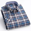 100% Cotton Oxford Men's Shirt Short Sleeve New High Quality Business Casual Fashion Men's Plus Size Shirt Formal S-7XL 3