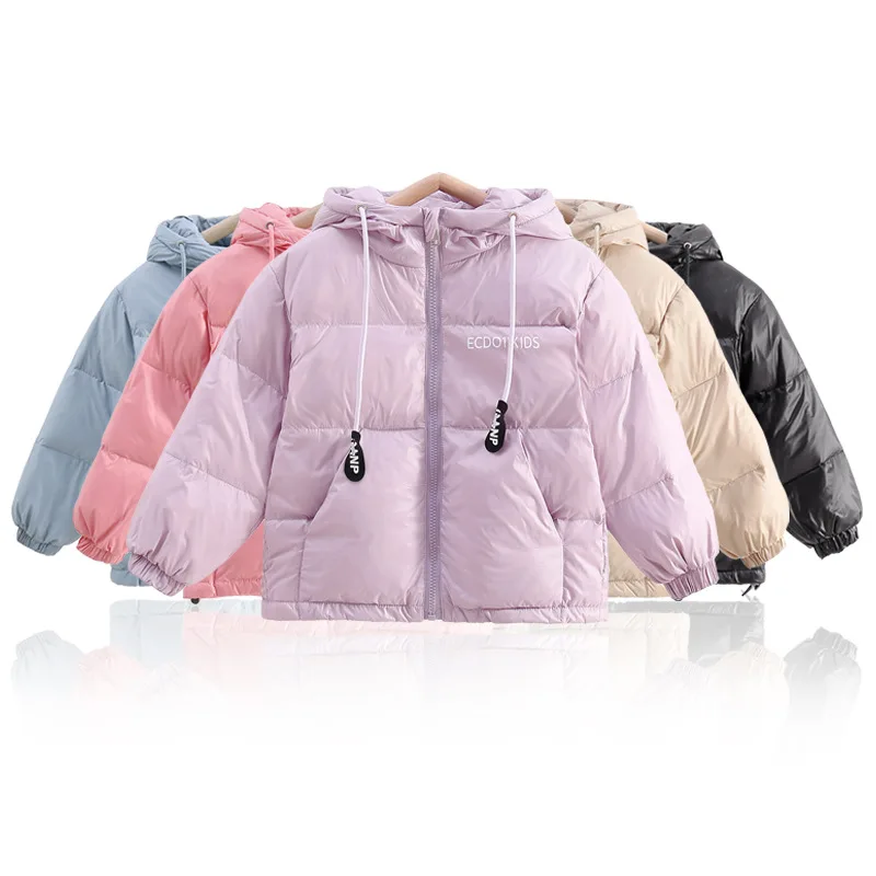 

New Children Down Coat Winter Boys Girls Warm Thicken Hooded White Duck Down Jacket Kids Waterproof Wash Bread Outerwear Clothes