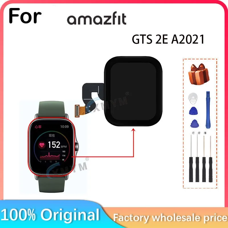 para Huami Amazfit Gts 2e A2023 Relógio Inteligente Display Lcd Mais Painel de Toque Digitador para Amazfit Gts 2e A2023 Amoled Display