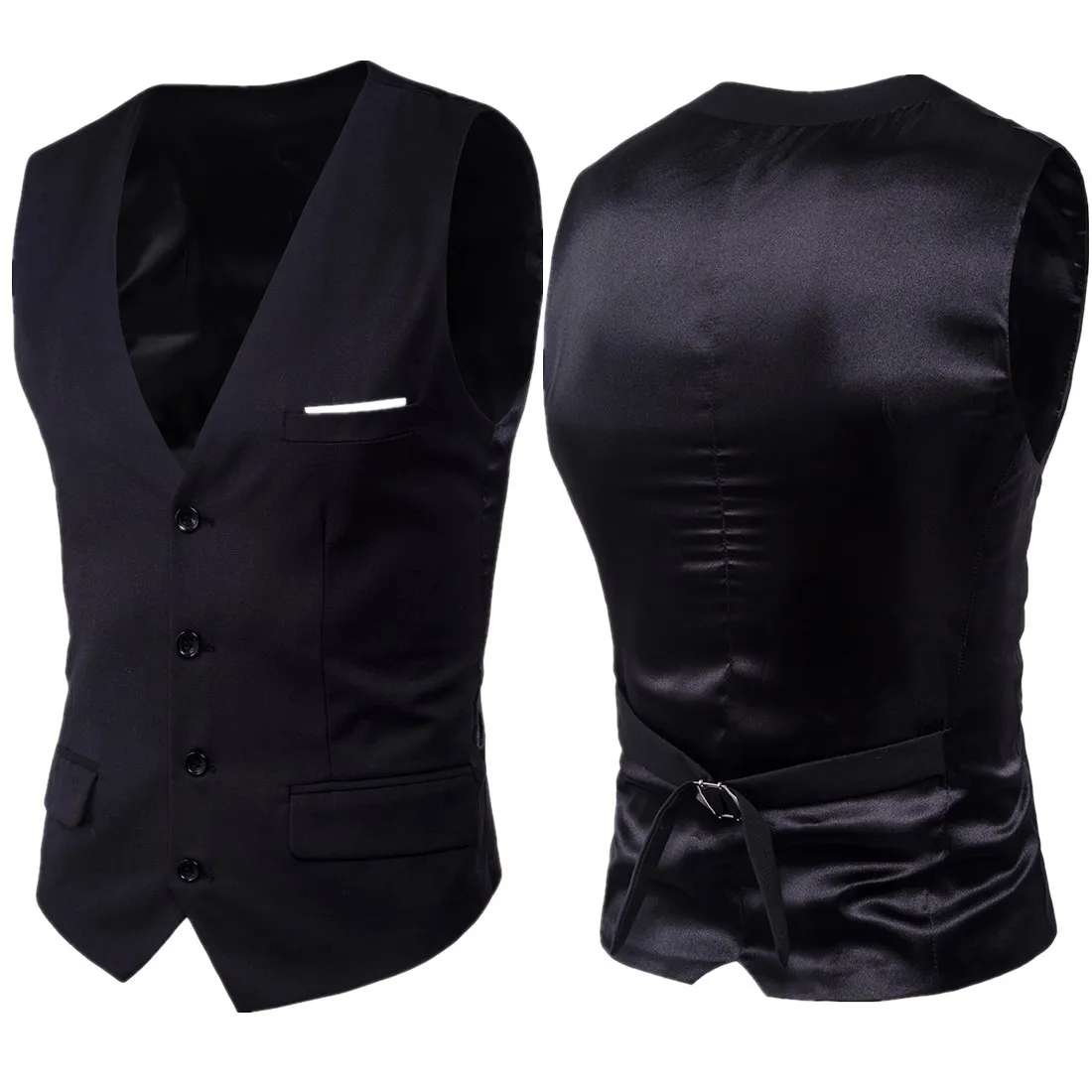 

Mens Gentleman Formal Slim Fit Single Breasted Black Suits Vests 2023 Fashion Decoration Men Vest Waistcoat Gilet Plus Size 6XL