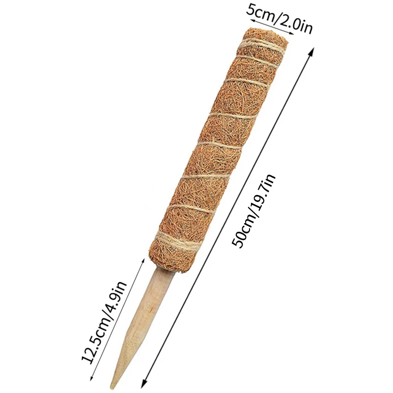 Description Picture 6 of itemMoss Coir Pole Bendable Plants Climbing Support Moss Stick Extension  Diy Modelling Plant Coir Stick Indoor Balcony Garden Tool