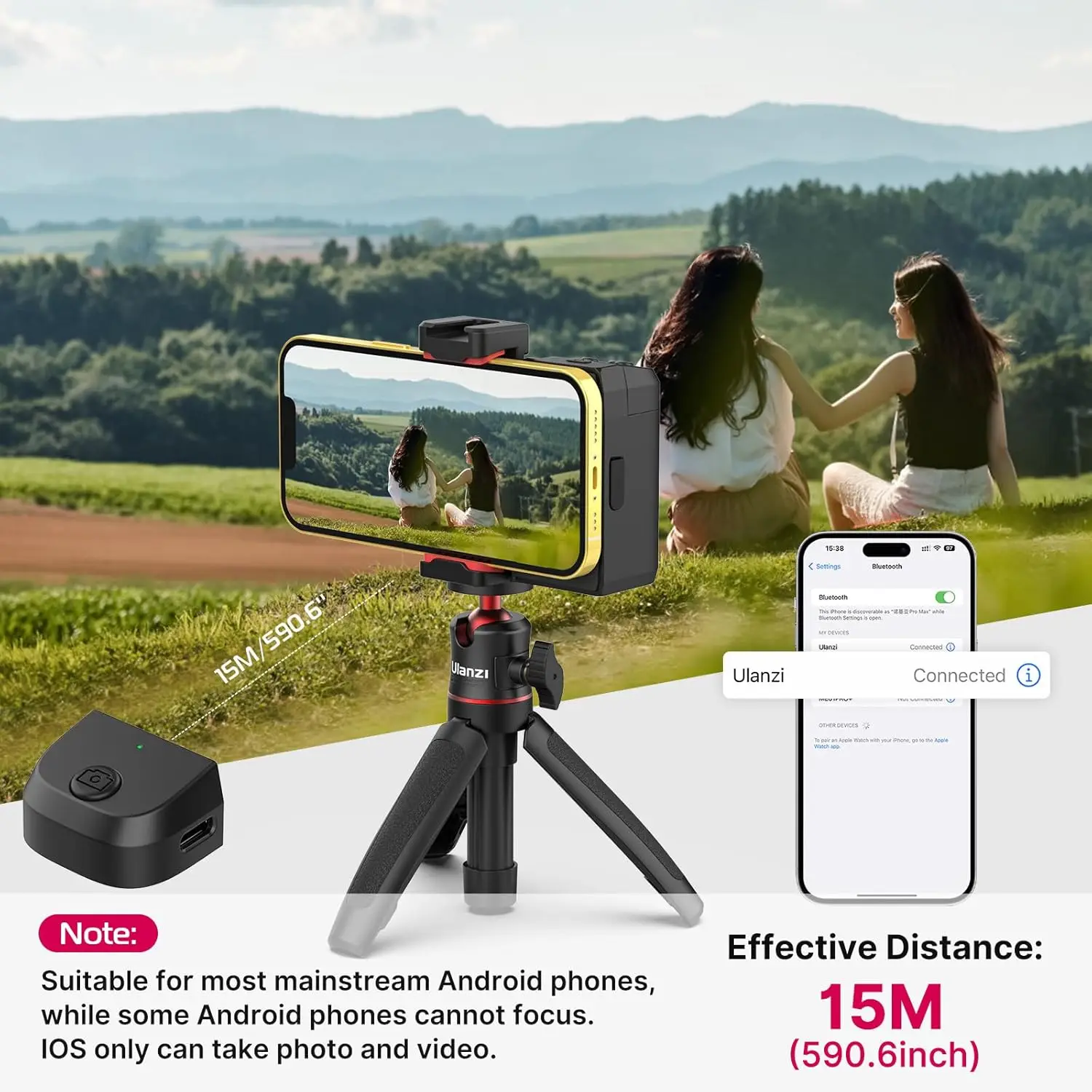 Ulanzi CG-02 Handle Selfie Grip Fill Light Mobile Phone Anti-shake