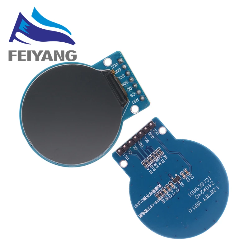 TFT LCD ÷   RGB 240x240, GC9A01 ̹, 4 ̾ SPI ̽, 240x240 ػ  PCB, DC 3.3V, 1.28 ġ
