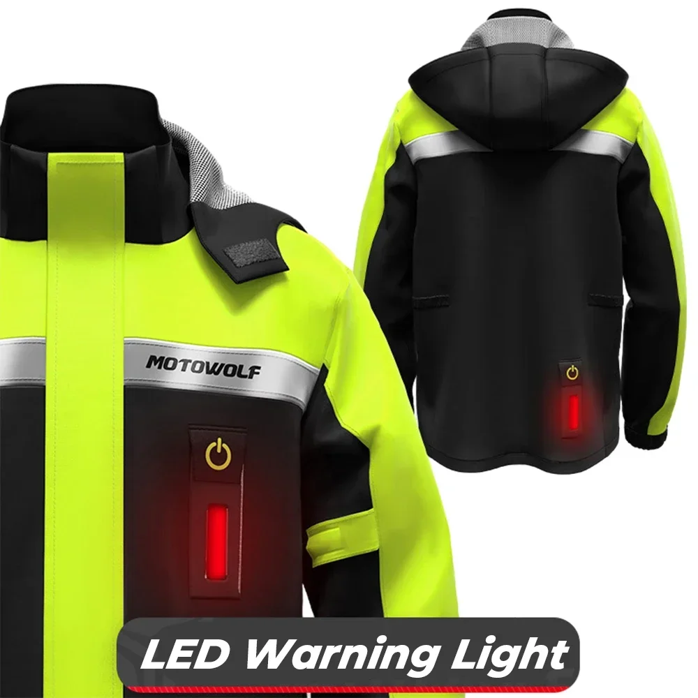 Summer Motorcycle Raincoat Rain Jacket Pants LED Alert Split Suit Rainstorm Waterproof Reflective Impermeable for Outdoor Riding motorcycle raincoat motorcycle jacket raincoat suit bike raincoat