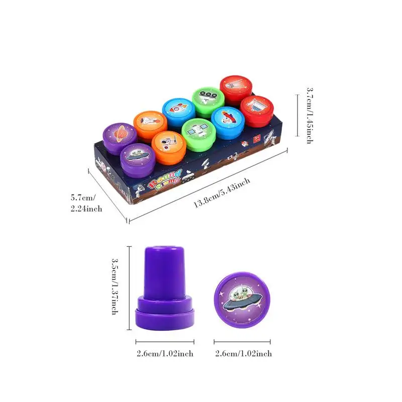 Kids Assorted Stamps set Self-Ink Stamps Children Party Favor Treasure Box Prize Classroom Easter Egg Stuffers Toys gift