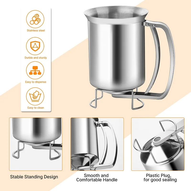 Baking Tool Cake Dough Batter Dispenser Cupcake Funnel Batter Dispenser Valve Measuring Cup baking tools