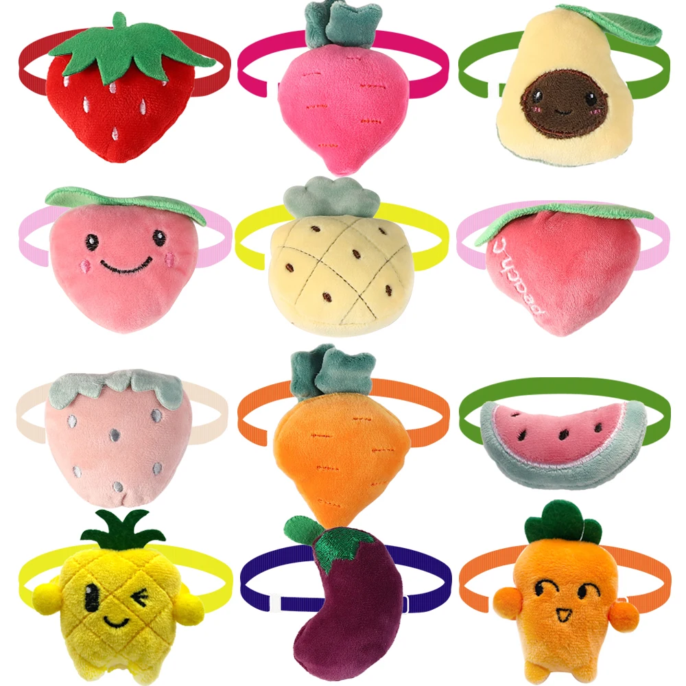 

50/100pcs Friut Style Dog Bow Tie Pet Dog Cat Bowtie Holiday Party Grooming Products Dogs Pets Accessories