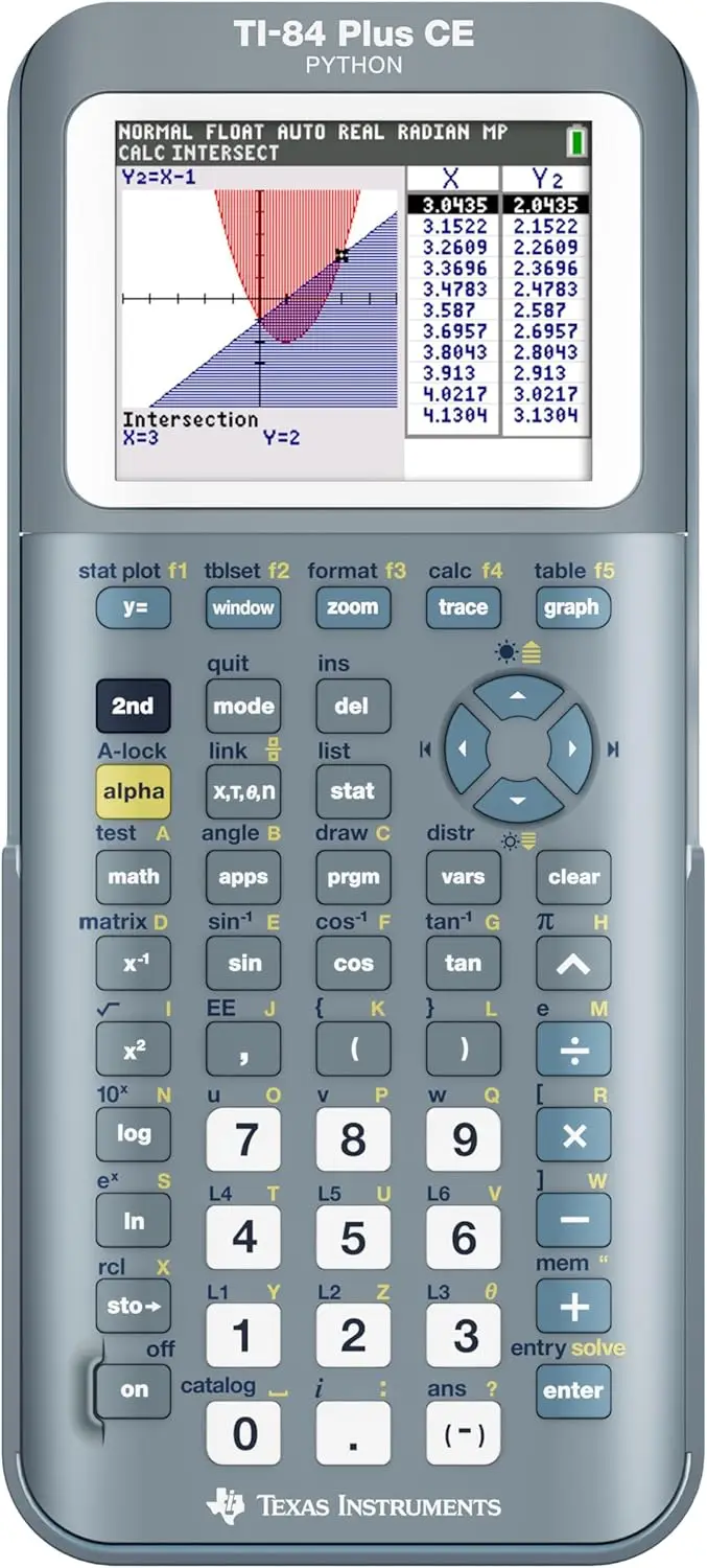 TI 84 Plus CE Graphing Calculator Color Display Programmable Math Science Learning