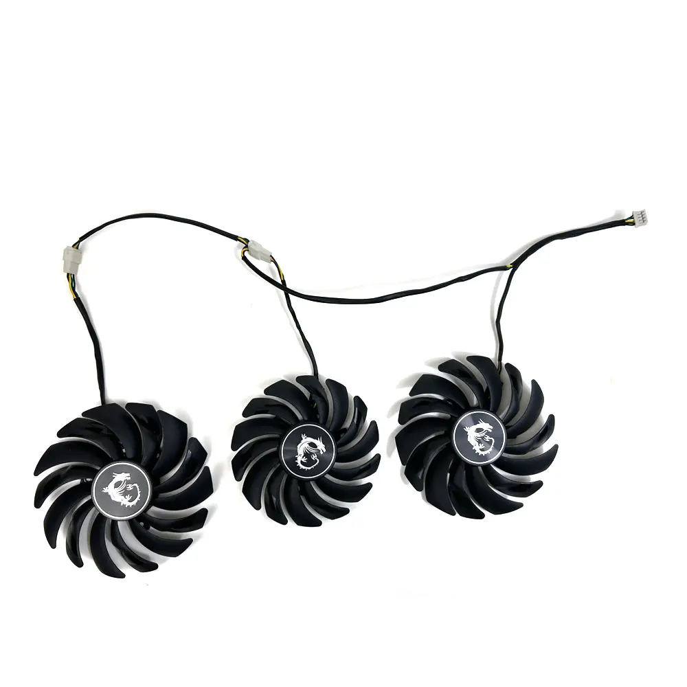 

New Cooling Fans PLD10010B12HH PLD09210B12HH 4Pin Graphics card fan For MSI GEFORCE GTX 1080 Ti Gaming X Trio Graphics Card