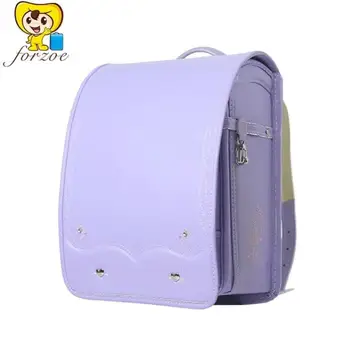 Japanese Style School Backpack For Girl Randoseru Backpack Automatic Satchel Japanese School Bag Embroidery PU Bookbag For Girls 1