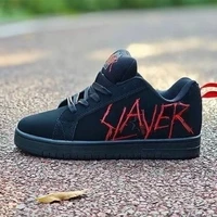 26 nouvelles chaussures de skate tendance, haute valeur esthétique, chaussures plates décontractées en cuir, style coréen, automne-hiver, pour femmes et hommes 3