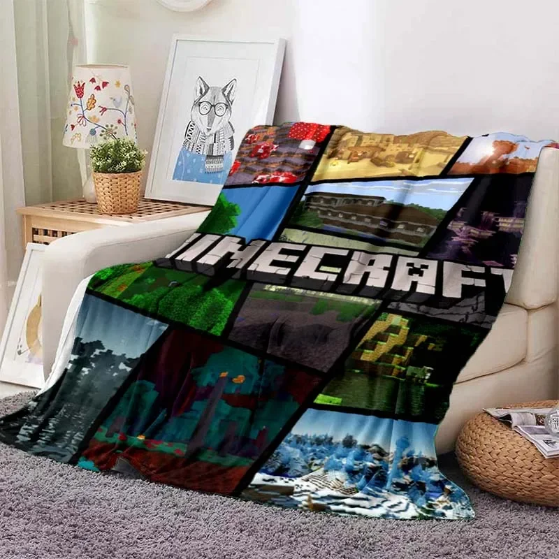 

Sandbox 3D M-MC Games Gamer Cartoon Blanket,Soft Throw Blanket for Home Bedroom Bed Sofa Picnic Travel Office Cover Blanket Kids