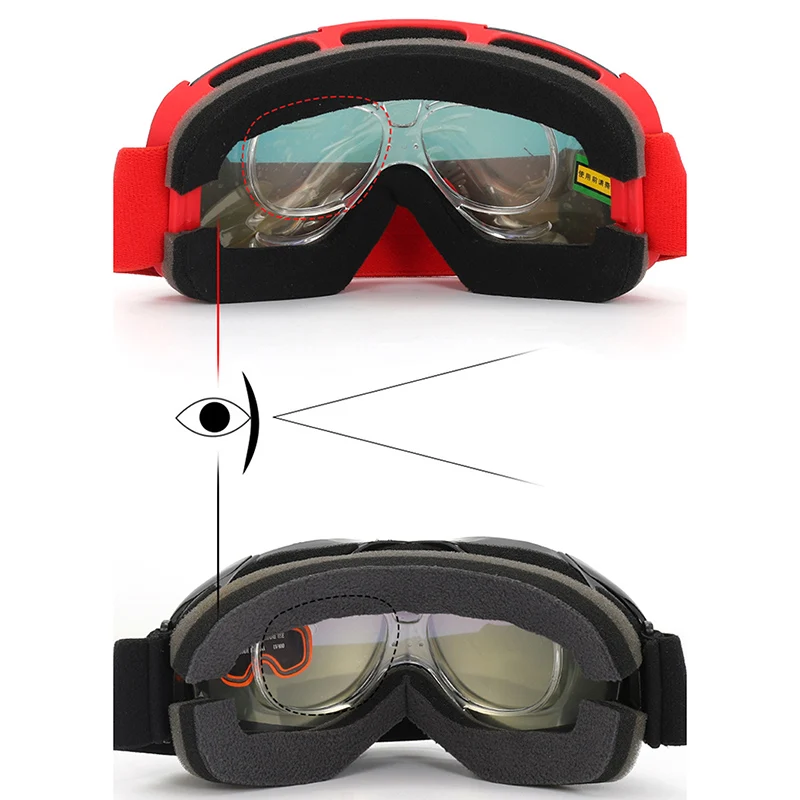 Prescription Ski Goggles Rx Insert Optical Adaptor Bendable Snowboard Flexible Universal Frame Tr90 Size Motorcycle Goggles 5