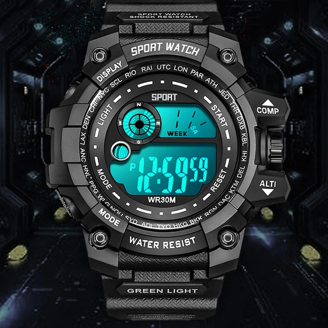 LED Digital Watch Luminous Sport Waterproof 4
