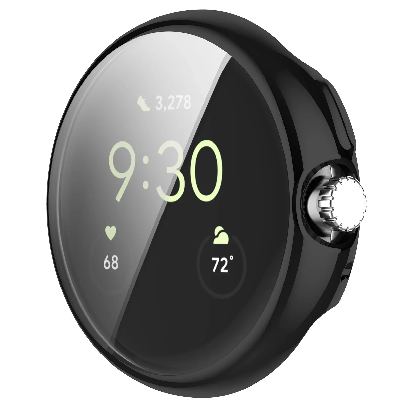 Plating Class Case Watch Screen Protector Case Watch Accessories Watch Screen Protector Watch Protective Case Watch Cover For Google Pixel Watch 3 2 1 Tempered Glass Full Coverage Screen Protector Smart Watch Shell
