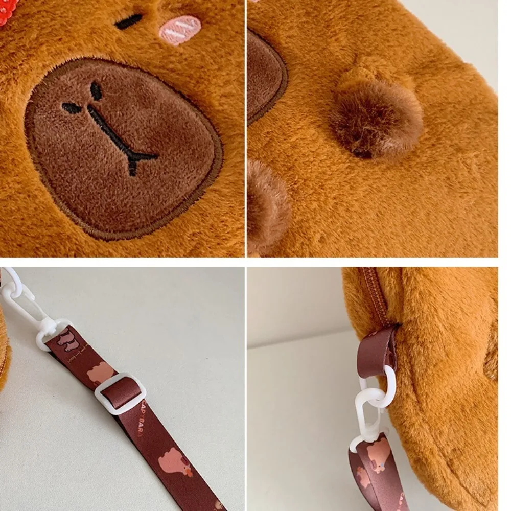Fashion Large Capacity Capybara  Shoulder Bag Students School Bag Guinea Pig  Bag Capybara Handbag Crossbody Bag