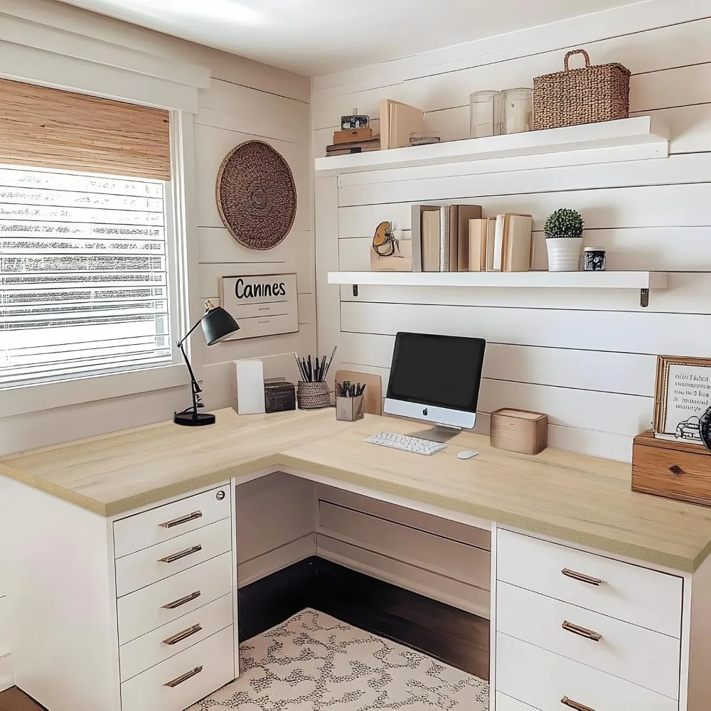 "48x26 inch single-piece solid wood desk surface for adjustable height workstations, ideal for dual or l-shaped desks, suitable