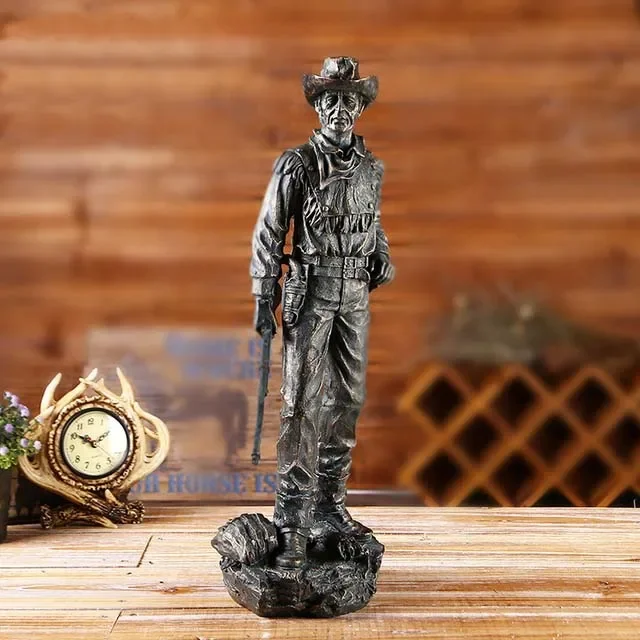 

Western Denim Cycling Decoration Vintage Statue Handicraft Equipment Ornaments Bar Cafe Restaurant Wine Cabinet