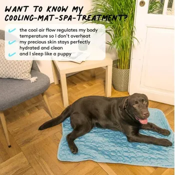 Cooling Ice Silk Pet Mat Breathable Summer Sleeping Pad for Dogs & Cats 4