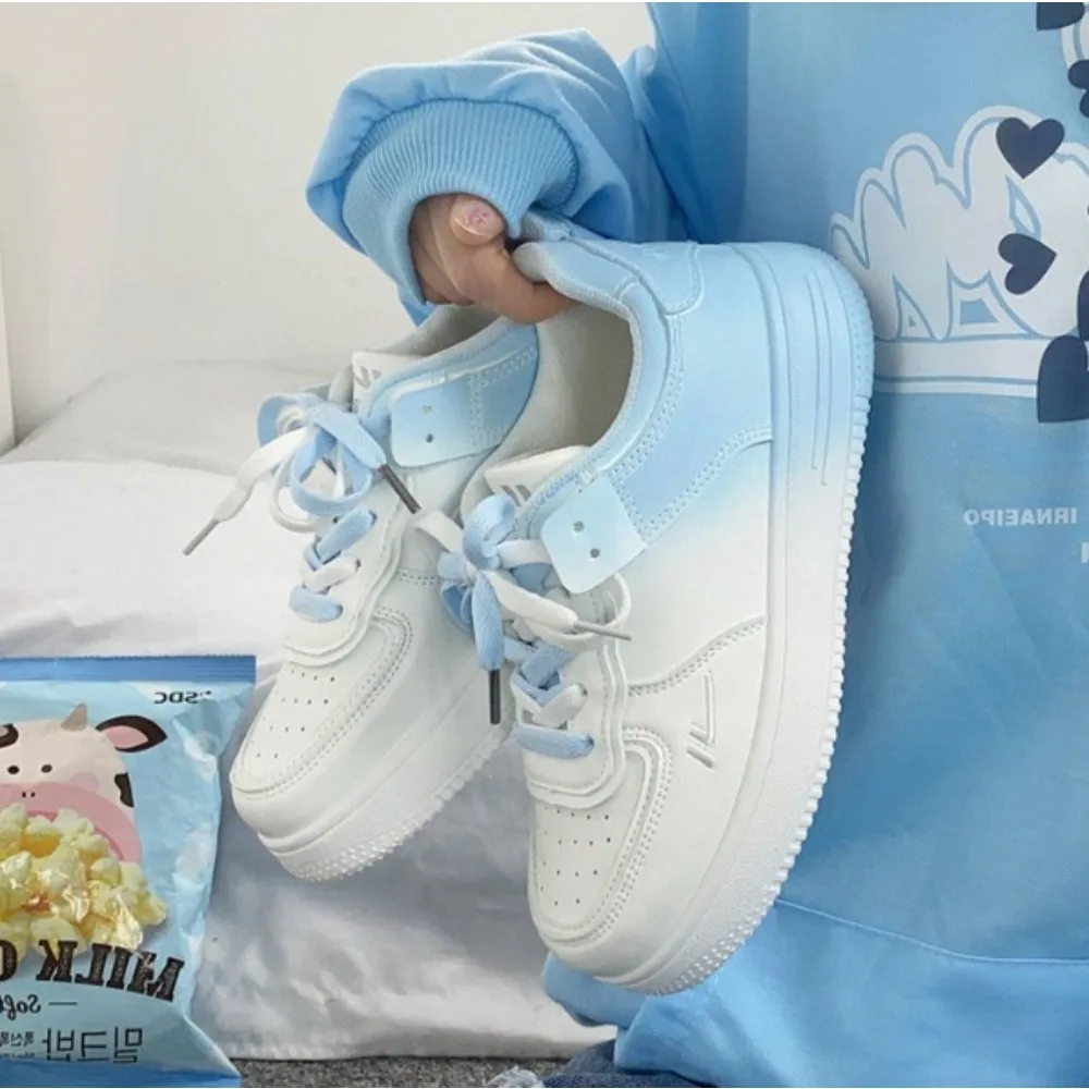 Tennis Sneakers Woman Spring Autumn Sports Board Shoes Fashion Comfort Colorful Casual Academy Style Little White Shoes Female 5