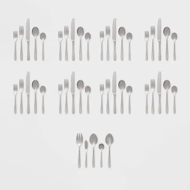 

45pack Flatware Set Silver