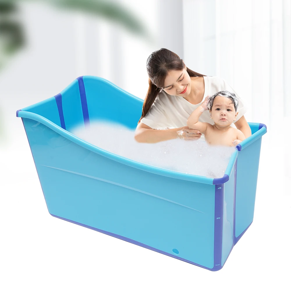 Folding Bathtub for Adults and Kids &ndash; Portable, Space-Saving, Large Capacity, and Easy to Clean