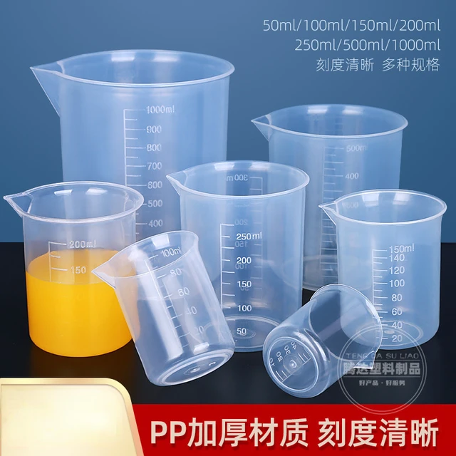 500ml Plastic Measuring Cup, PP Graduated Cup, Thickened Plastic Beaker,  Laboratory Chemical Measuring Cup, Kitchen Bar Supplies