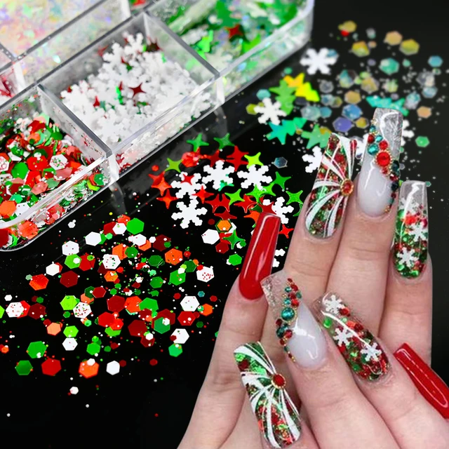 Nail Glitter Sequins Holographic Nail Art Manicure Decorations for