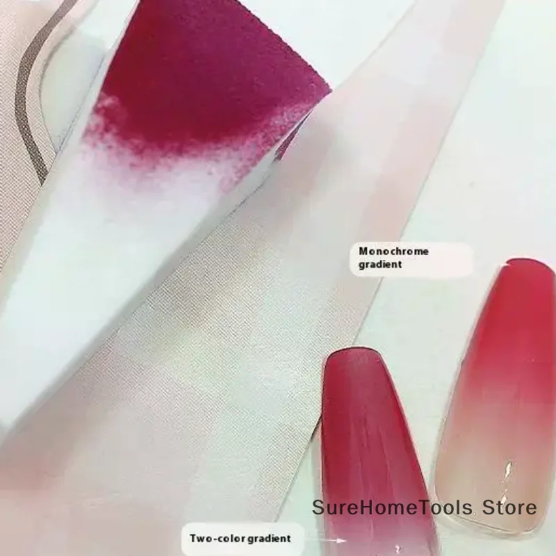 20/50Pcs White Triangle Soft Sponge Nail Brush DIY Gradient Gel Manicure Tool Makeup Blush Smudge Sponge