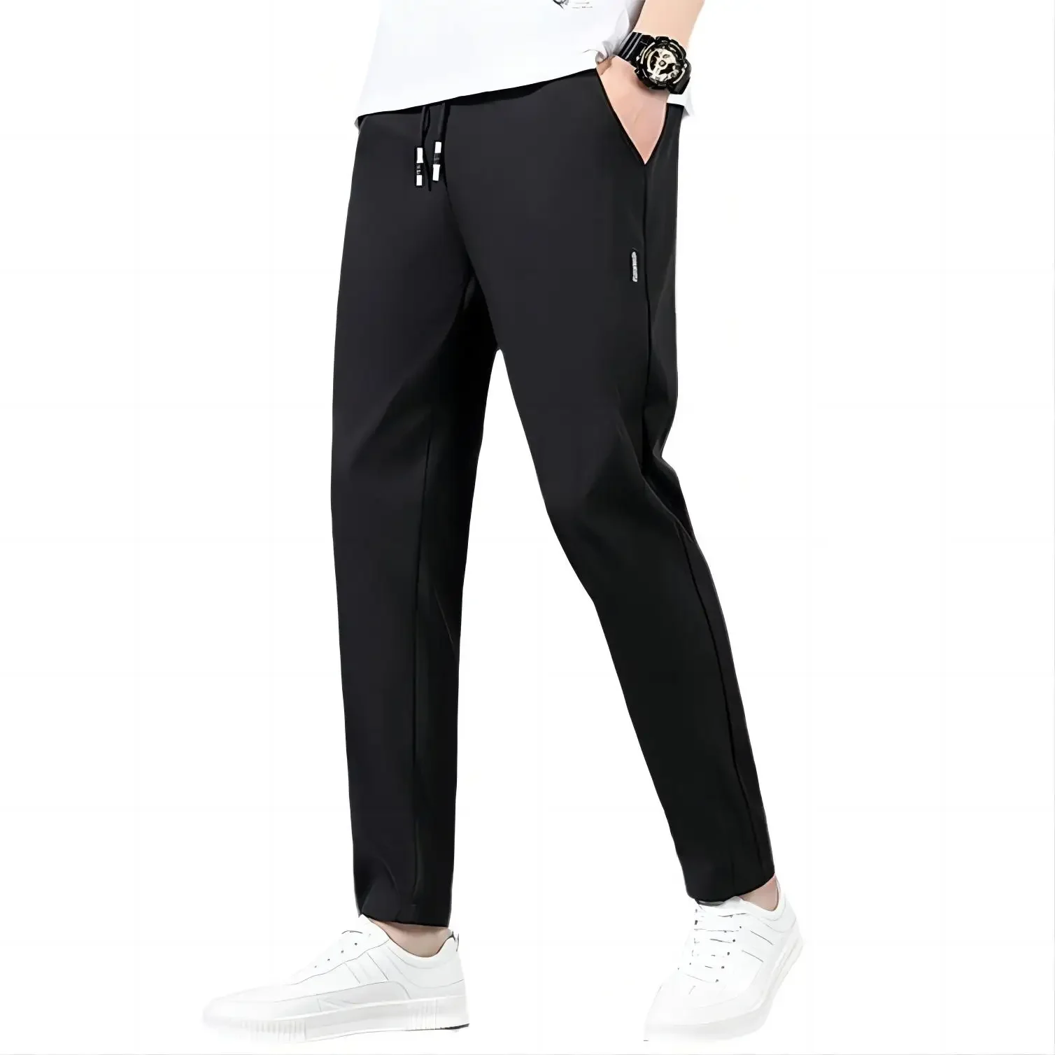 Men Sport Pants Running Pants with Zipper Pockets Soccer Training Jogging Sports Trousers Fitness Football Leggings Sweatpants 5