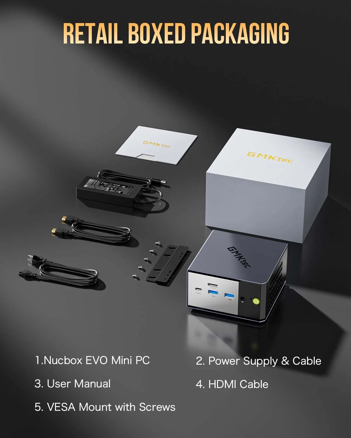 【新品】GMKtec EVO-X1 64GB/1TB GMKtec EVO-X1 Mini PC AMD AI 9 HX 370 Win11 Pro LPDDR5X 32