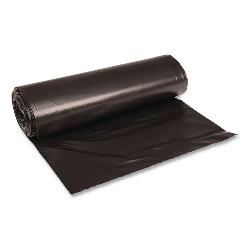 

38 in. x 58 in. 60 gal. 1.2 mil Recycled Low-Density Polyethylene Can Liners - Black (100/Carton)