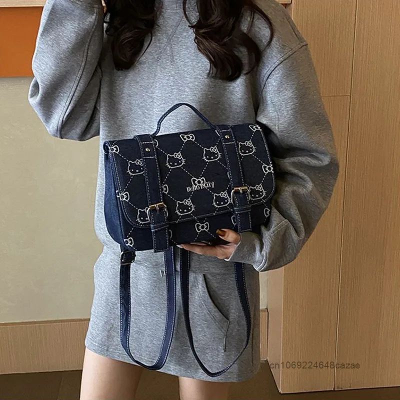 Sanrio Hello Kitty Handheld Postman Bag New Trendy Small Cowboy Backpack Korean Version Y2k Girl Versatile Niche Casual Backpack 4