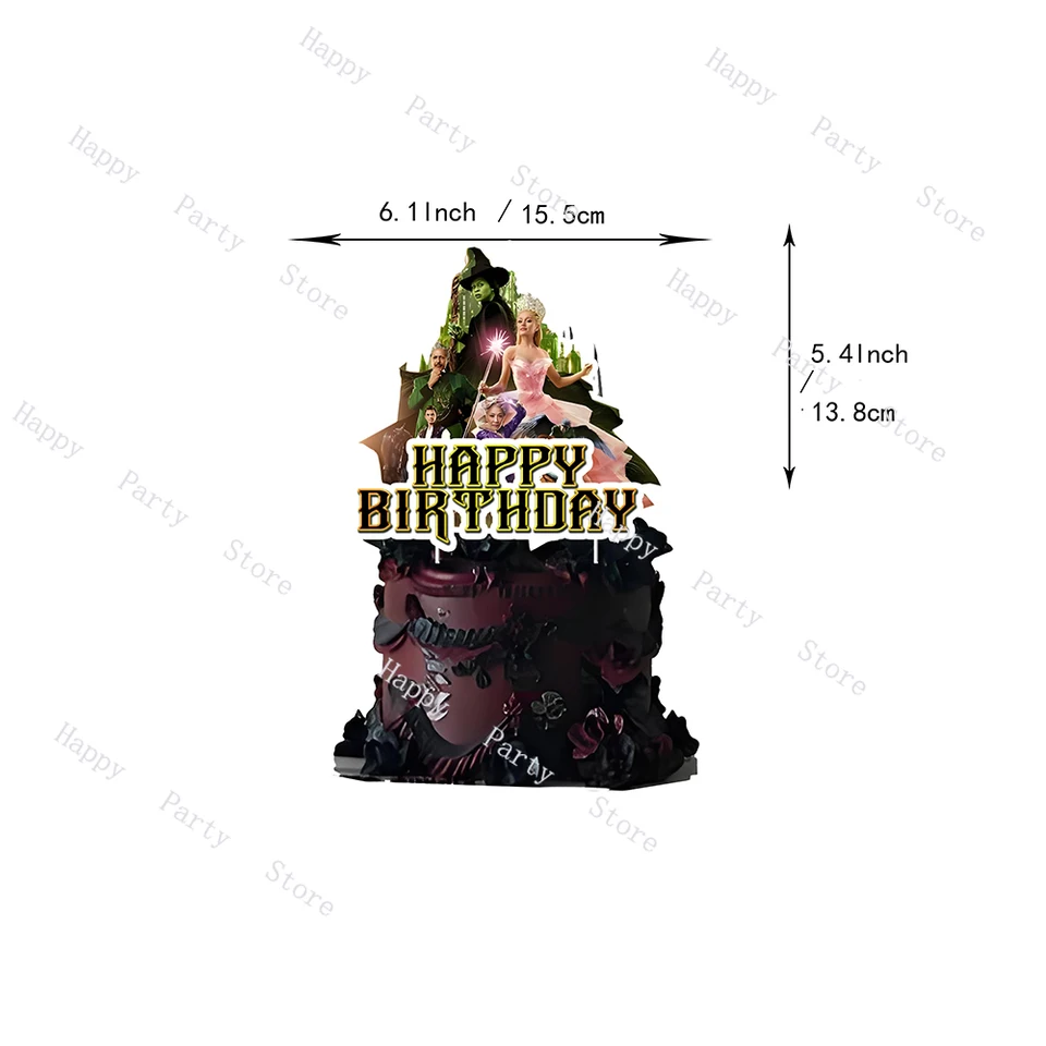 Décoration de fête d'anniversaire méchante, ballon de sorcière magique,  arrière-plan de gâteau, vente fendue, fournitures de fête d'anniversaire  méchantes - AliExpress, image size:960x960