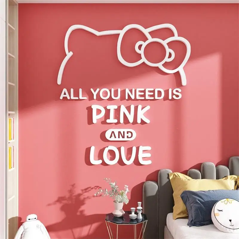 Hello Kitty 3d Wall Stickers Decoration Hello Kitty Wall Stickers