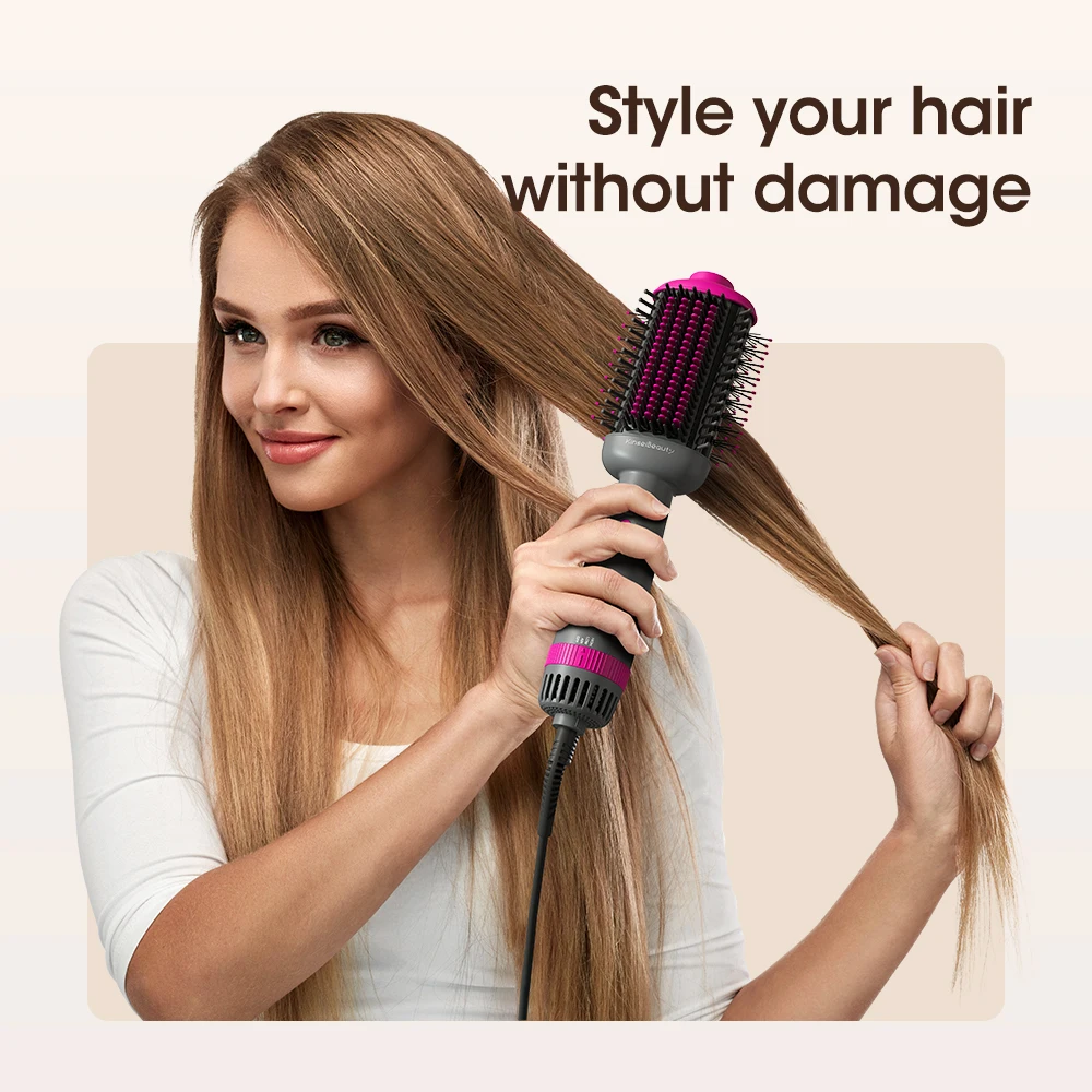 Kinseibeauty Hair Dryer Comb Straightener Dual-purpose Hot Air Brush Ceramic Anti-ironing Blower Multi-function Styling Tools 3