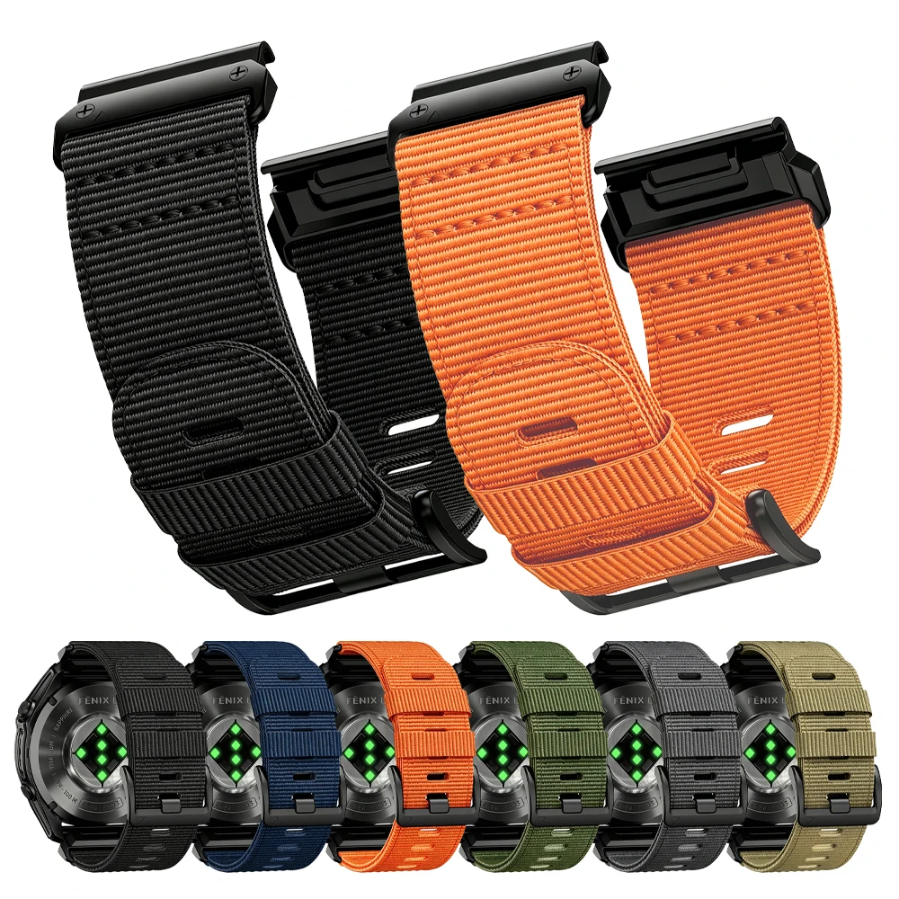 Braided Canvas Nylon Strap in QuickFit Design - Versatile Watchband